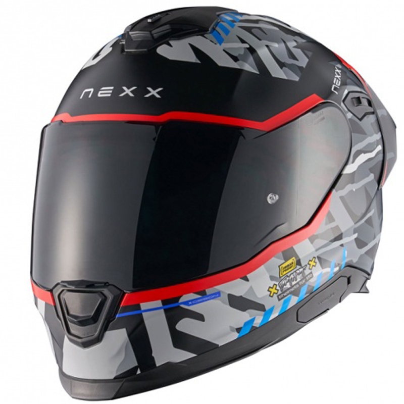 Casco integral de moto NEXX Y.100R Urbangram negro-rojo liquidación