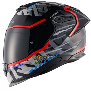 Casco integral de moto NEXX Y.100R Urbangram negro-rojo