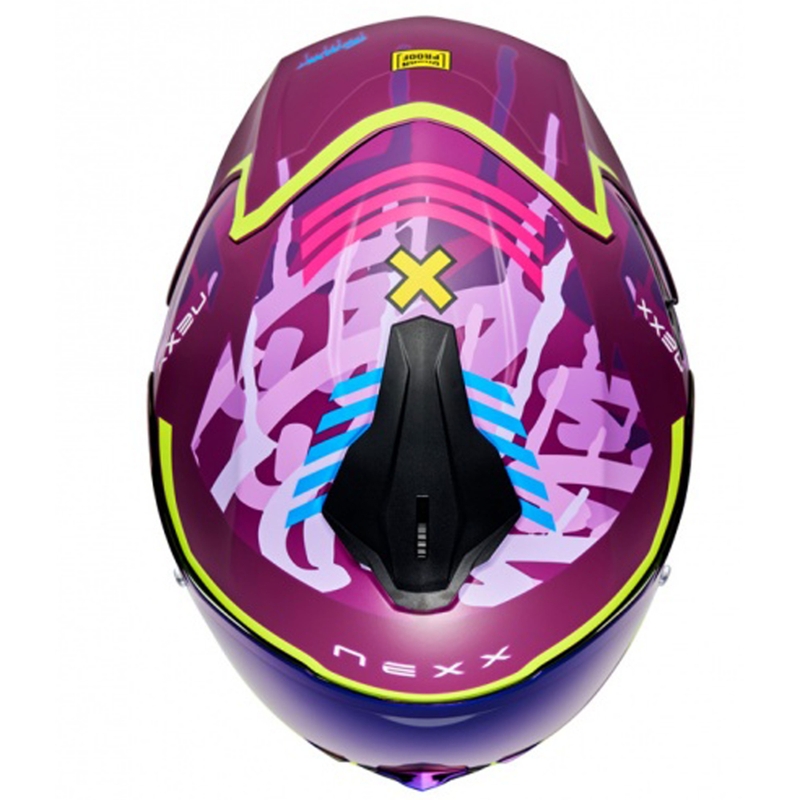 Casco integral de moto NEXX Y.100R Urbangram morado mate