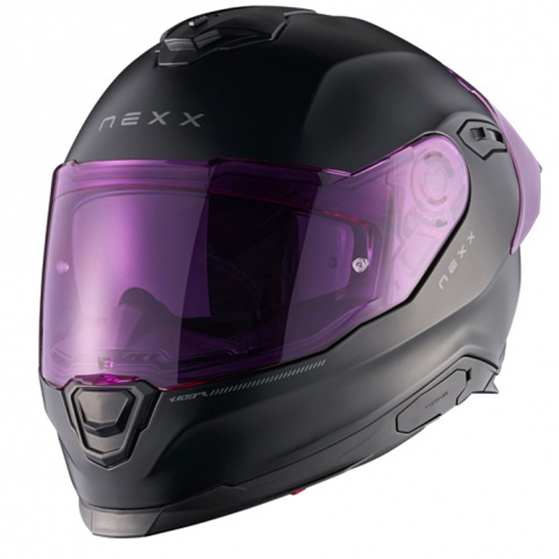 Casco integral de moto NEXX Y.100R Subsonic negro mate-rosa