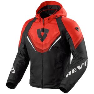Chaqueta de moto Revit Quantum 3 H2O negra y roja