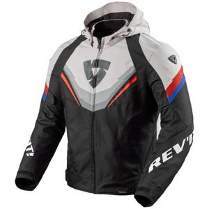 Chaqueta de moto Revit Quantum 3 H2O negra-gris claro