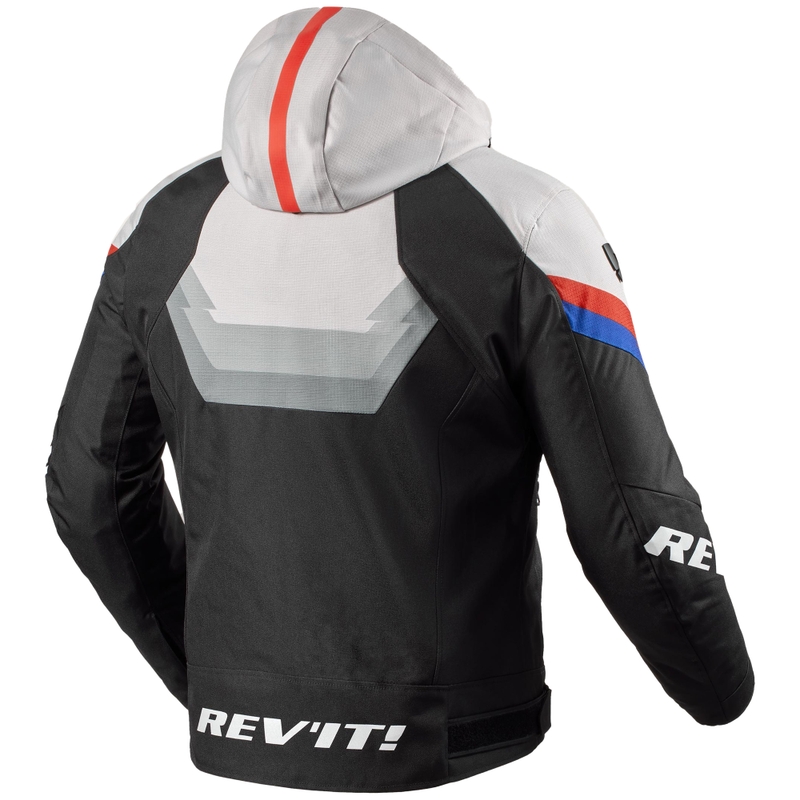 Chaqueta de moto Revit Quantum 3 H2O negra-gris claro