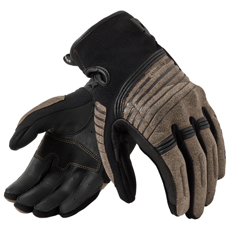Guantes de moto Revit Montford color negro arena