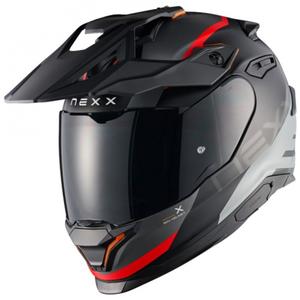 Casco de moto enduro NEXX Y.TRAVL Quest negro mate-rojo