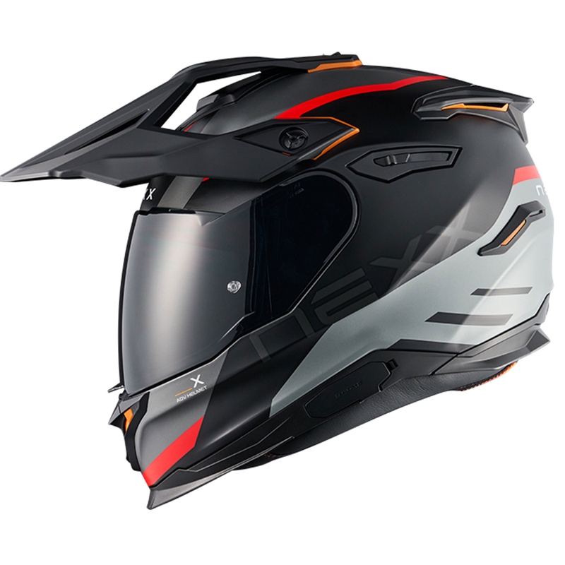 Casco de moto enduro NEXX Y.TRAVL Quest negro mate-rojo