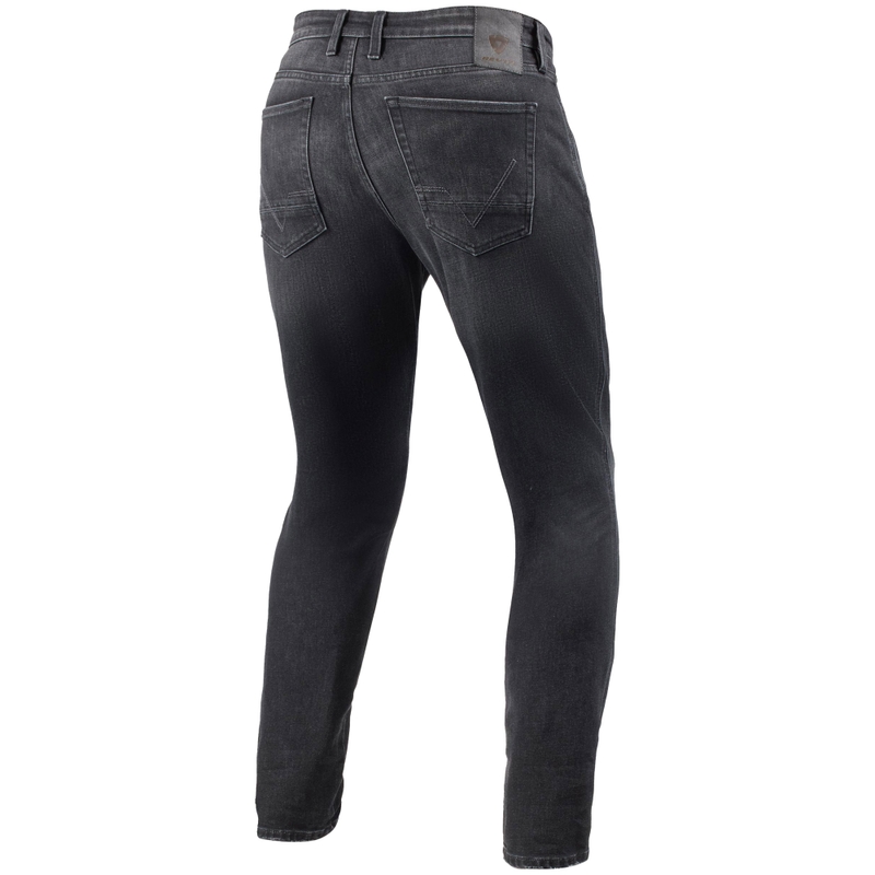 Vaqueros de moto Revit Kai Skinny Short Mid Grey Stone