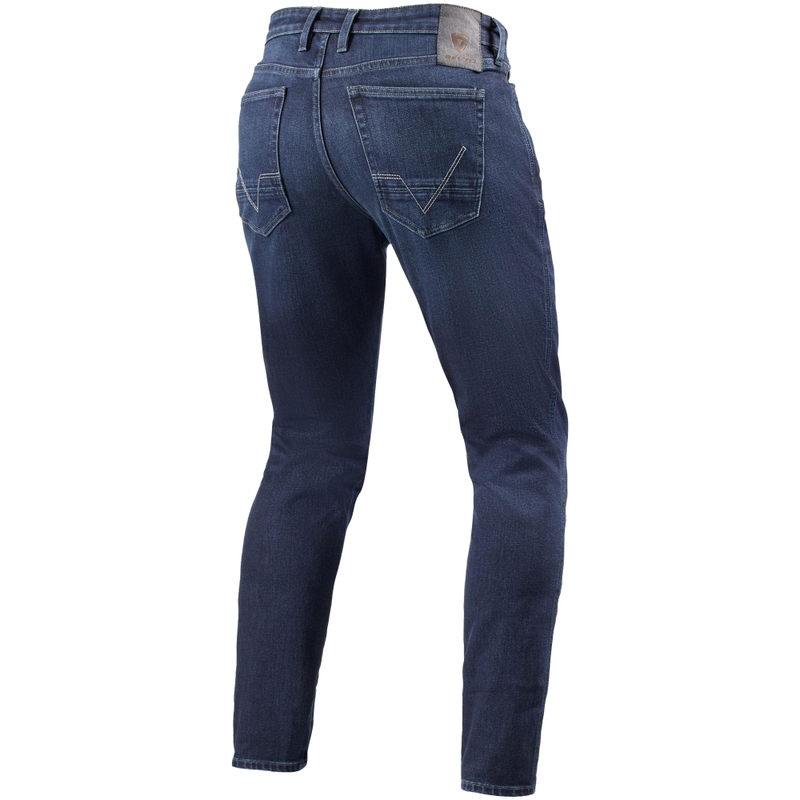 Vaqueros de moto Revit Kai Skinny Short Mid Blue Stone