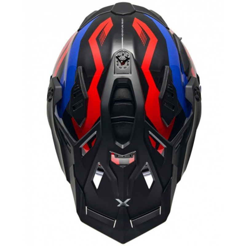 Casco de moto enduro Nexx X.WED3 Gobi azul-rojo