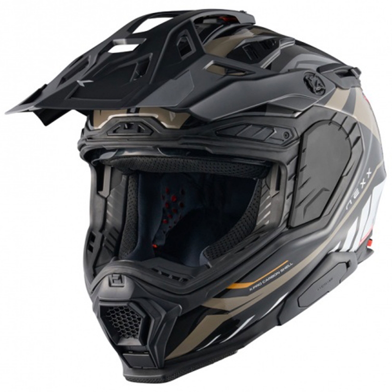 Casco de moto enduro Nexx X.WED3 Gobi blanco arena