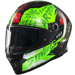 Casco integral de moto MT Stinger 2 Ardent verde