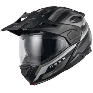 Casco de moto abatible Nexx X.Lifecountry Westbound negro mate-gris