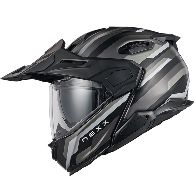 Casco de moto abatible Nexx X.Lifecountry Westbound negro mate-gris