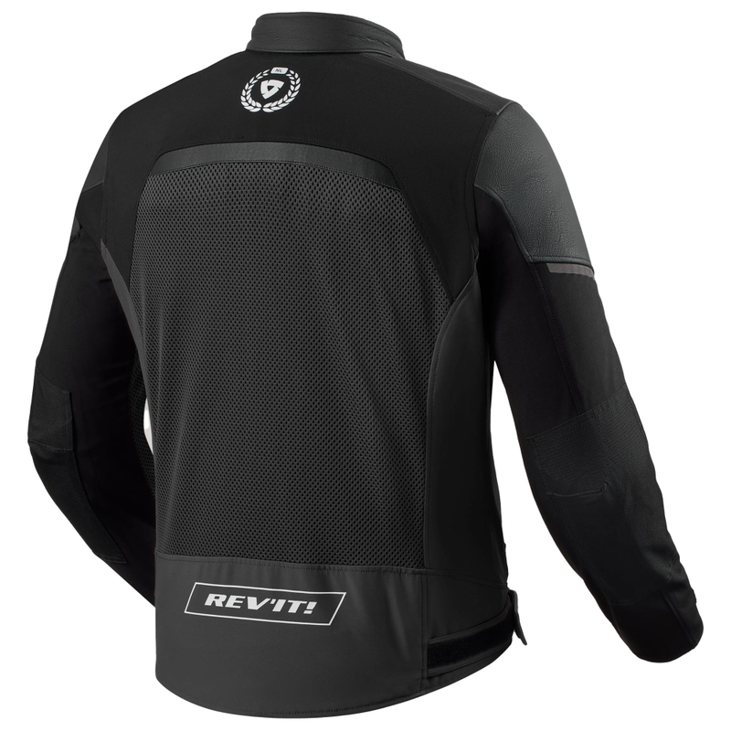 Chaqueta de moto Revit Swiftblade negra y azul