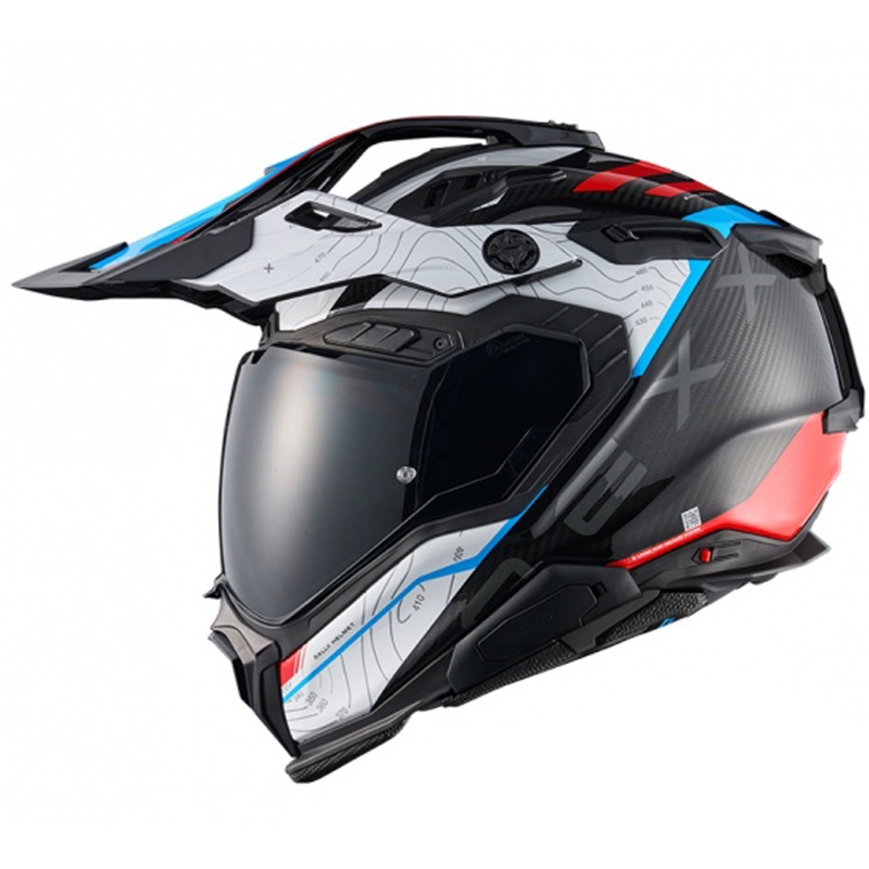Casco de moto enduro Nexx X.WED3 Furka azul-rojo