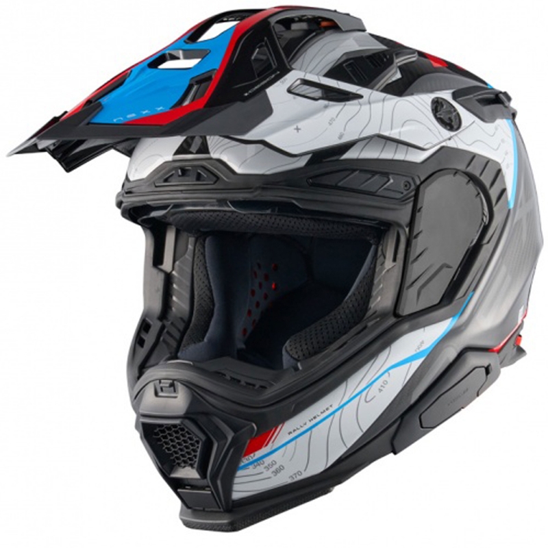 Casco de moto enduro Nexx X.WED3 Furka azul-rojo