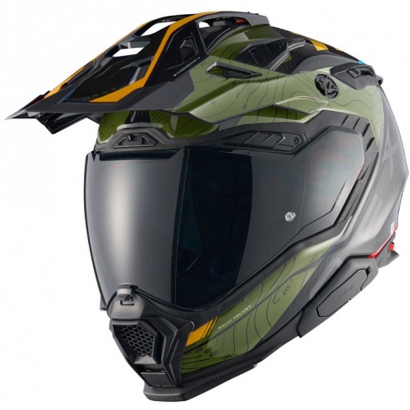 Casco de moto enduro Nexx X.WED3 Furka verde-amarillo