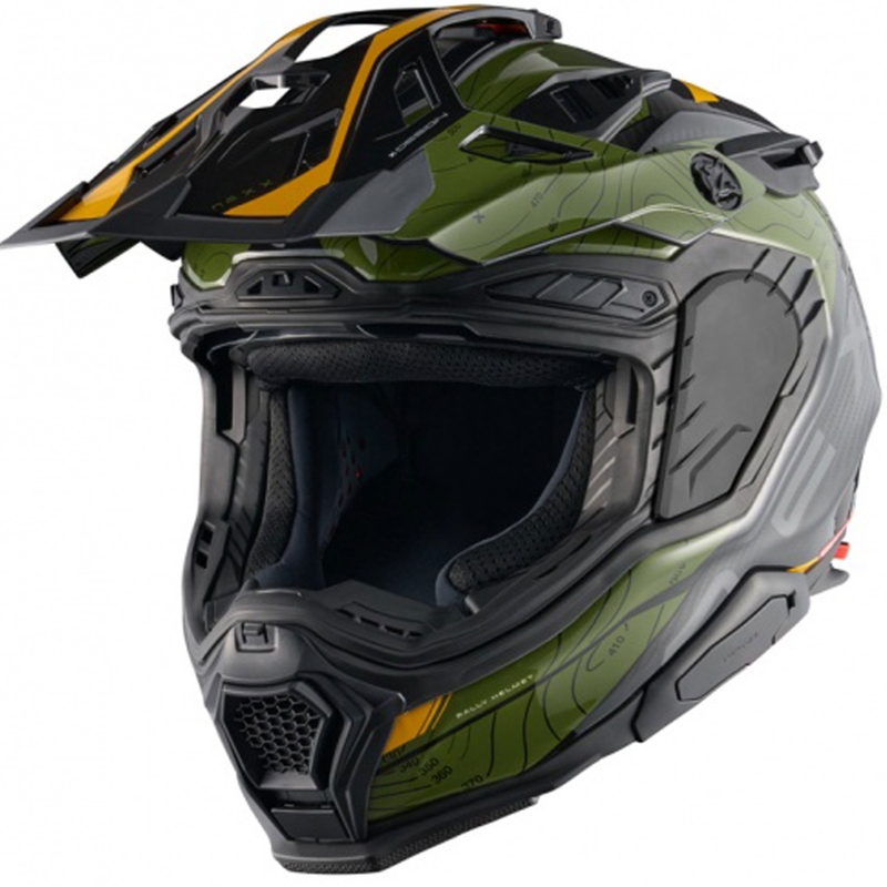 Casco de moto enduro Nexx X.WED3 Furka verde-amarillo
