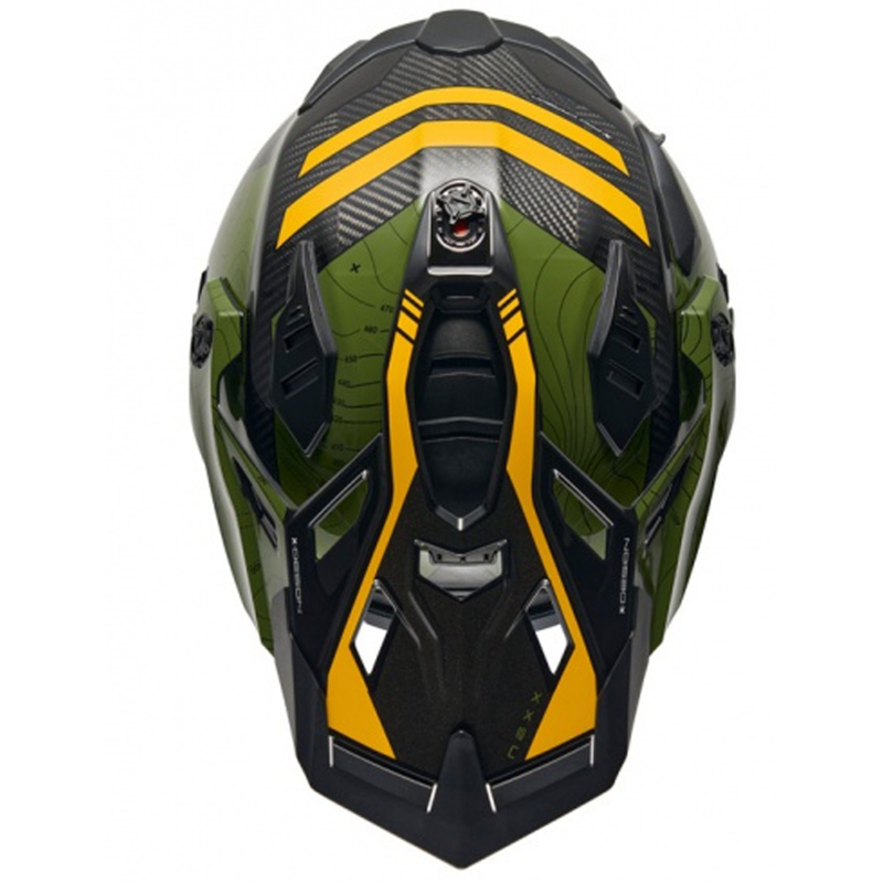 Casco de moto enduro Nexx X.WED3 Furka verde-amarillo