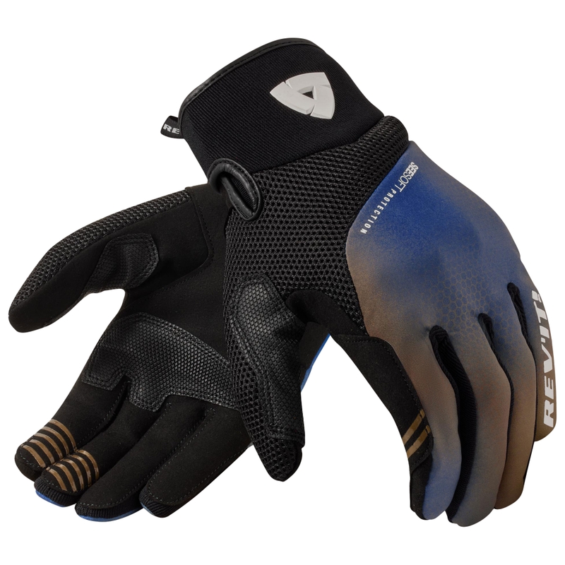 Guantes de moto Revit Surge azul camuflaje