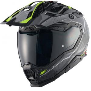 Casco de moto enduro Nexx X.WED3 Furka gris-amarillo fluo