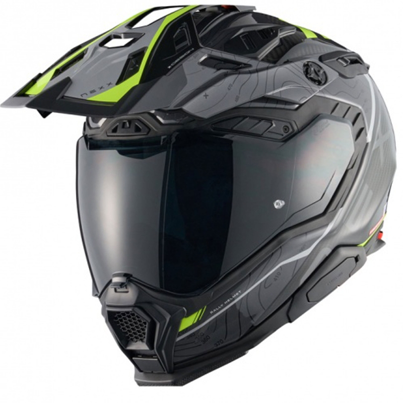 Casco de moto enduro Nexx X.WED3 Furka gris-amarillo fluo