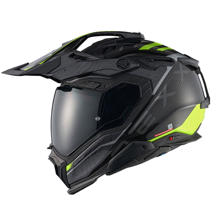 Casco de moto enduro Nexx X.WED3 Furka gris-amarillo fluo