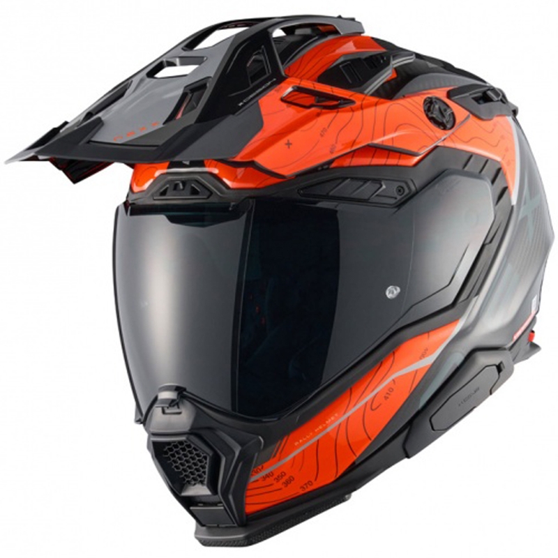 Casco de moto enduro Nexx X.WED3 Furka naranja-gris