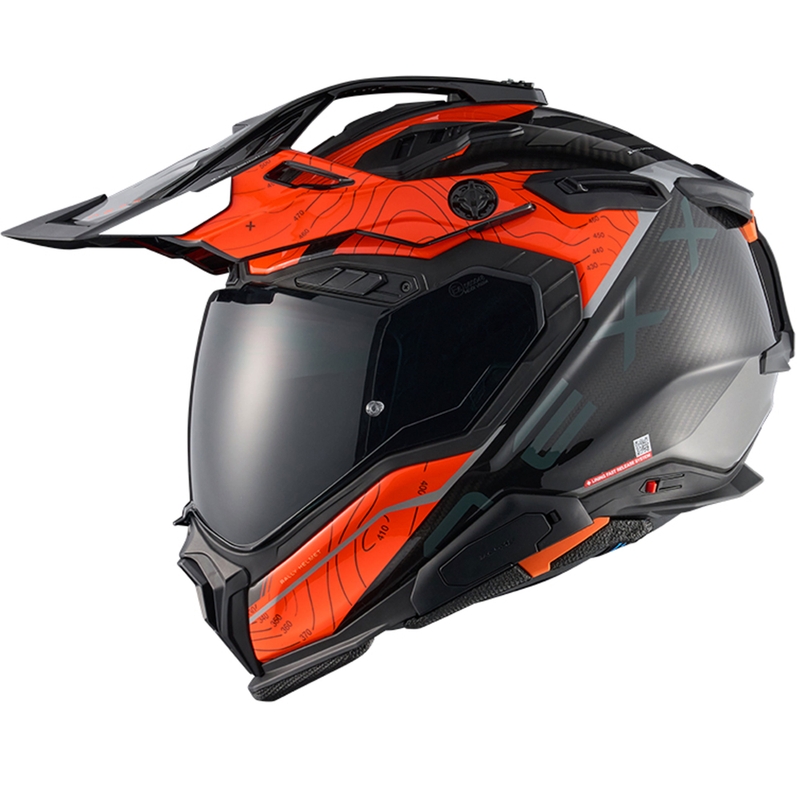 Casco de moto enduro Nexx X.WED3 Furka naranja-gris