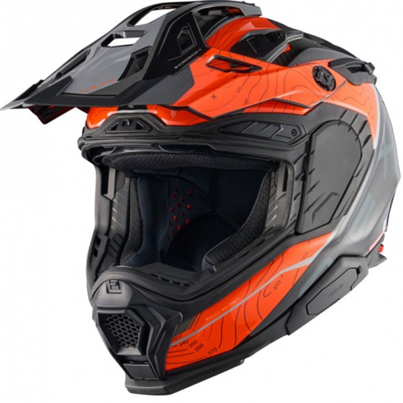Casco de moto enduro Nexx X.WED3 Furka naranja-gris