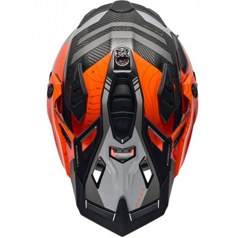 Casco de moto enduro Nexx X.WED3 Furka naranja-gris
