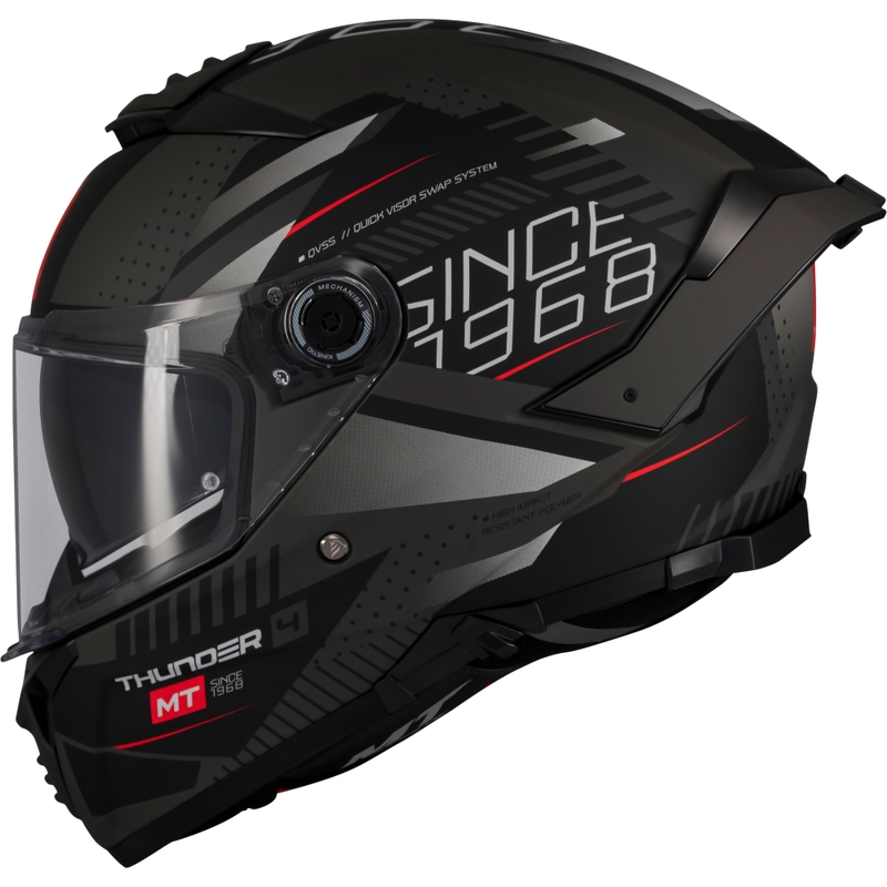 Casco integral de moto MT Thunder 4 SV Luminence negro mate