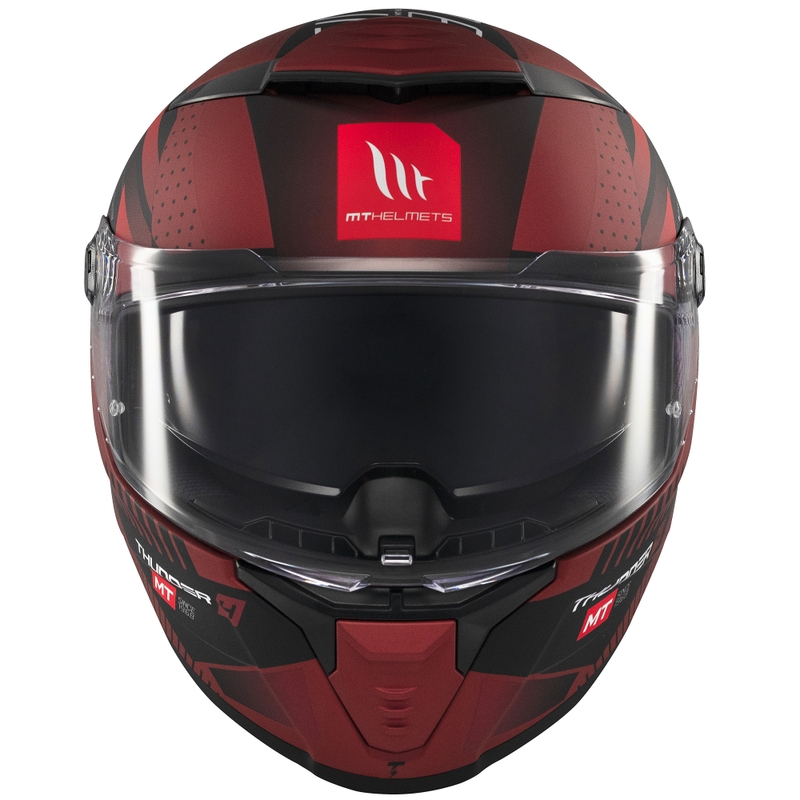 Casco integral de moto MT Thunder 4 SV Luminence rojo mate