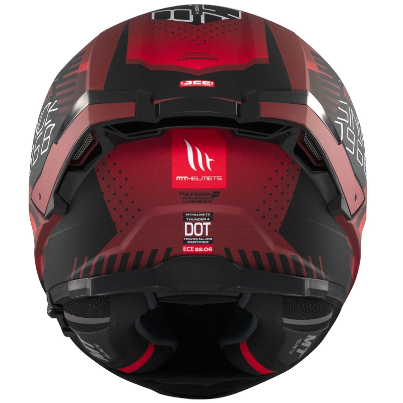 Casco integral de moto MT Thunder 4 SV Luminence rojo mate