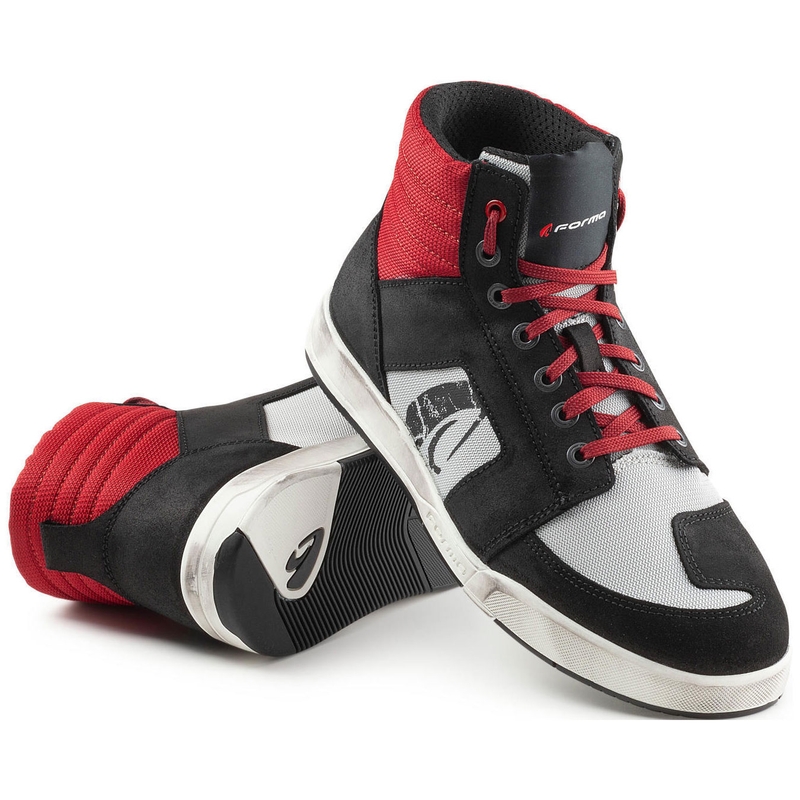 Botas de moto Forma Ground Dry Chicago en negro, rojo y gris