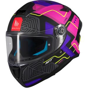 Casco de moto integral MT Targo S Brik negro mate-rosa