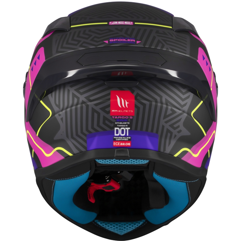 Casco de moto integral MT Targo S Brik negro mate-rosa