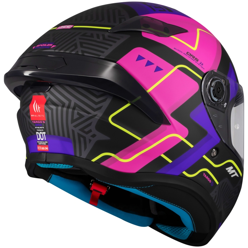 Casco de moto integral MT Targo S Brik negro mate-rosa