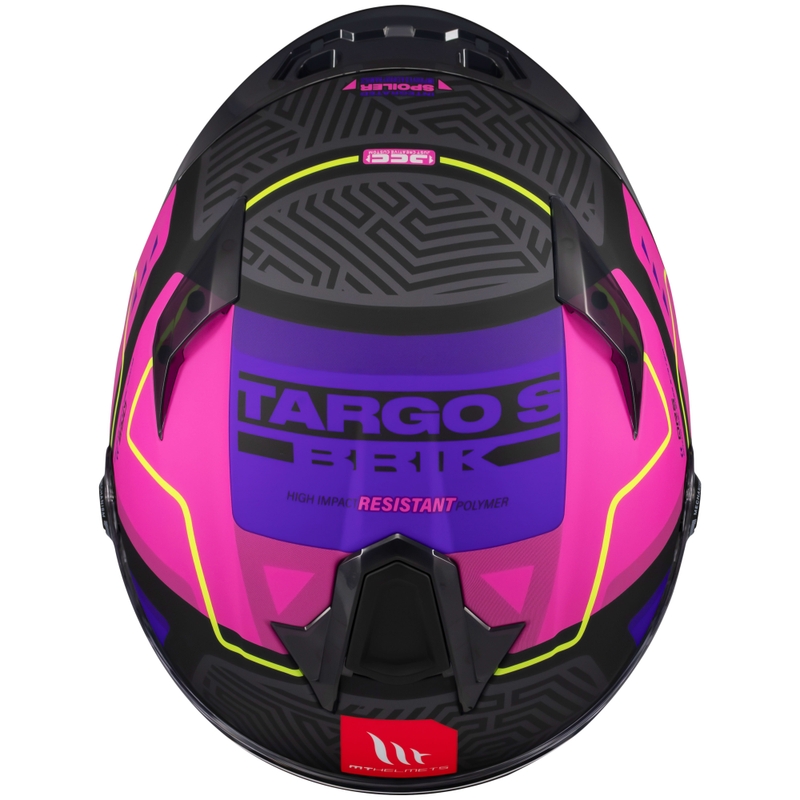 Casco de moto integral MT Targo S Brik negro mate-rosa