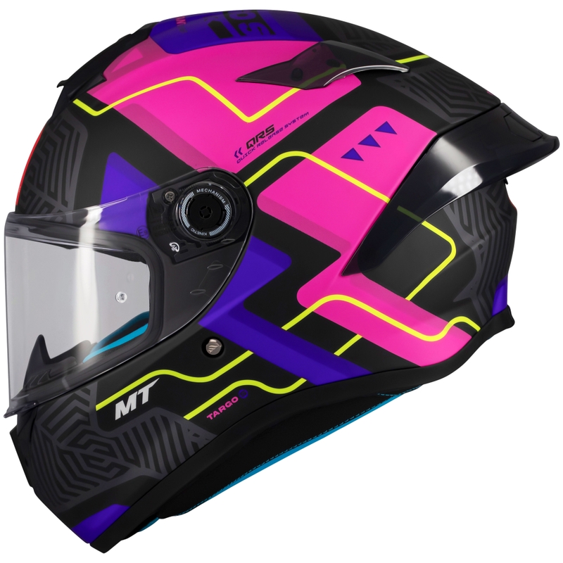 Casco de moto integral MT Targo S Brik negro mate-rosa