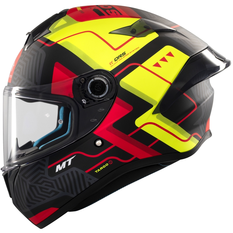 Casco de moto integral MT Targo S Brik negro mate-amarillo