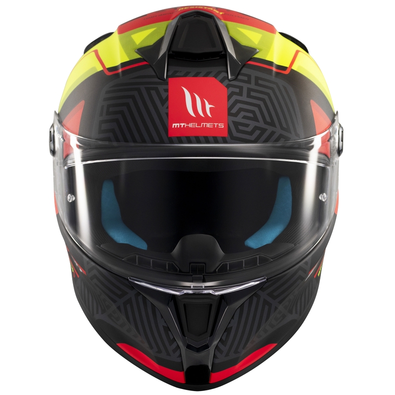 Casco de moto integral MT Targo S Brik negro mate-amarillo