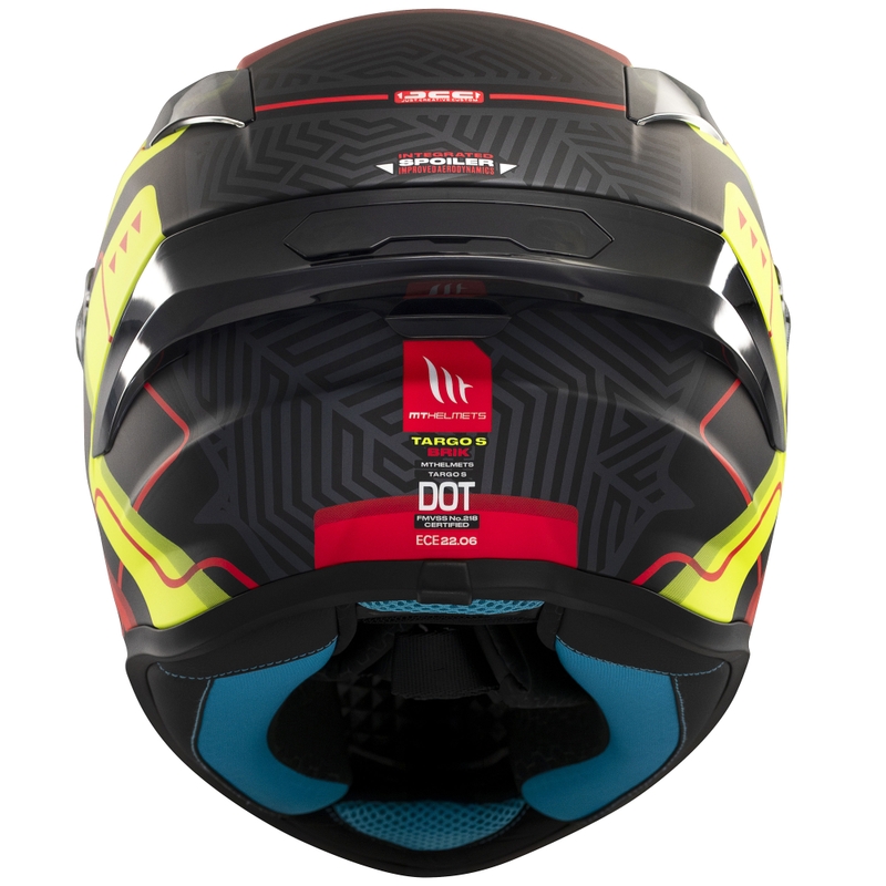 Casco de moto integral MT Targo S Brik negro mate-amarillo