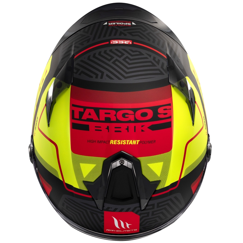 Casco de moto integral MT Targo S Brik negro mate-amarillo