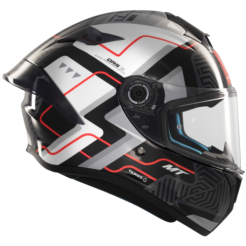 Casco de moto integral MT Targo S Brik negro brillante-blanco