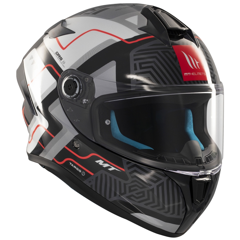 Casco de moto integral MT Targo S Brik negro brillante-blanco