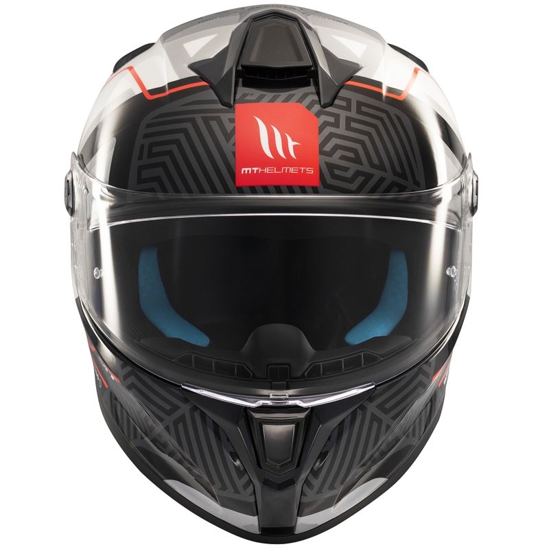 Casco de moto integral MT Targo S Brik negro brillante-blanco