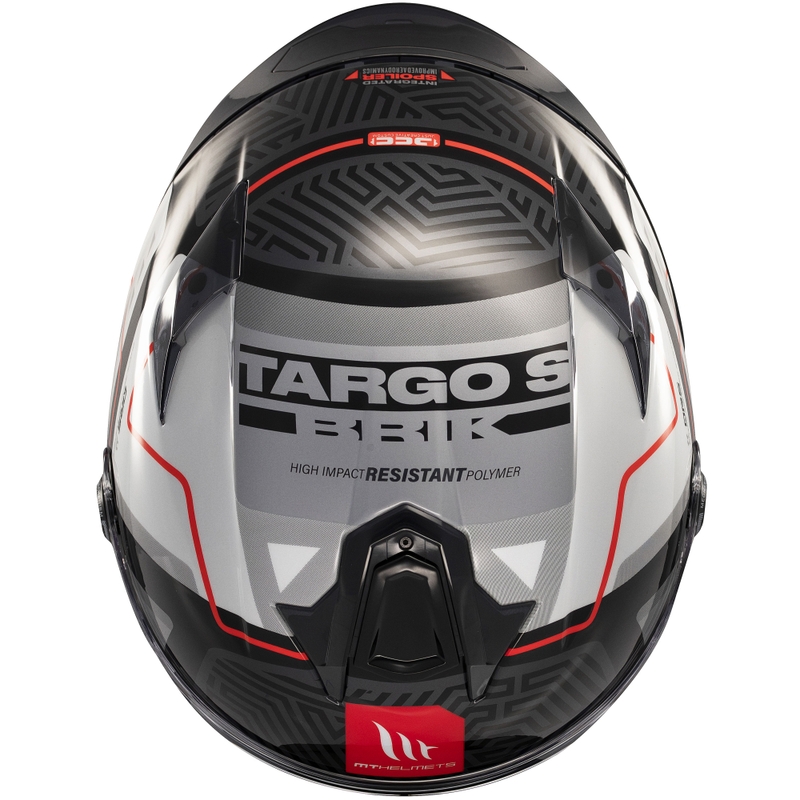 Casco de moto integral MT Targo S Brik negro brillante-blanco