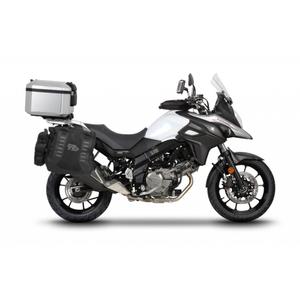 Complete set of SHAD TERRA TR40 adventure saddlebags and SHAD TERRA aluminium 48L topcase, including mounting kit SHAD SUZUKI DL 650 V-Strom