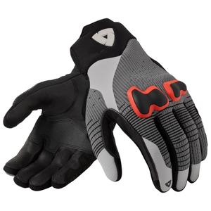 Guantes de moto Revit Kinetic 2 gris-rojo